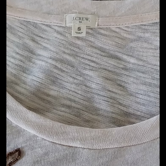 J.crew sz. small, ivory, 100% cotton tshirt. - Picture 3 of 3